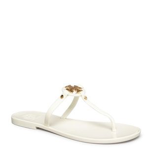 Tory Burch Mini Miller Flat Thong Sandal Ivory